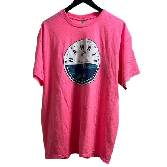 Gildan Tops - barbie pink aloha hawaii tee XL new NWT
